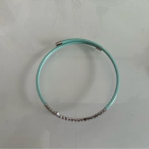 Turquoise Adjustable Bracelet with Diamond Cross